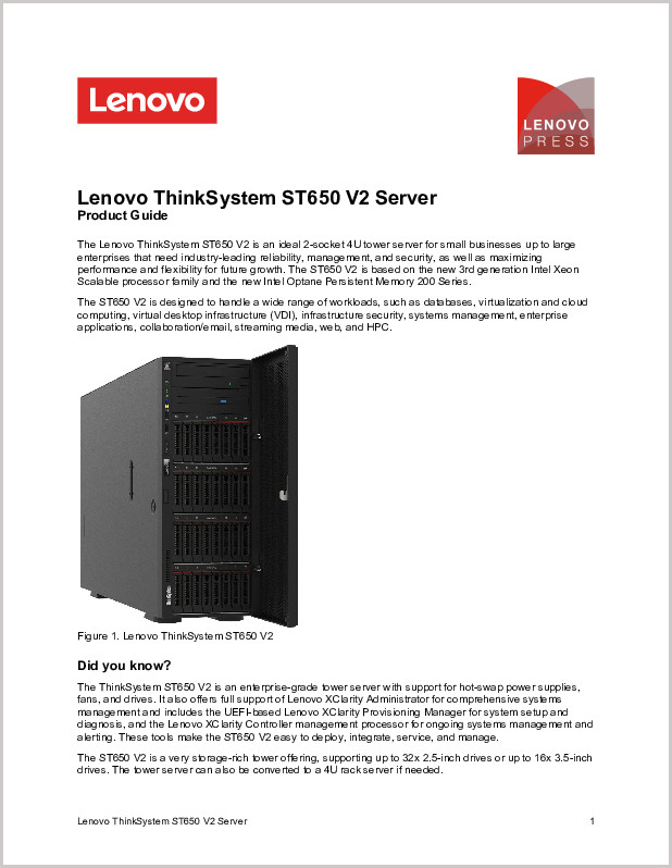 Lenovo ThinkSystem ST650 V2 Server.pdf